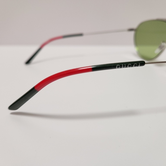 Gucci Pilot Sunglasses GG1051S Light Green Tint - Picture 8 of 16